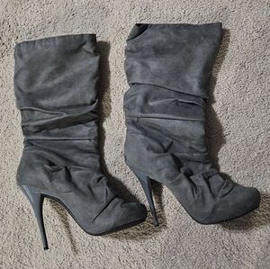 Michael Antonio Dark Gray Heeled Boots